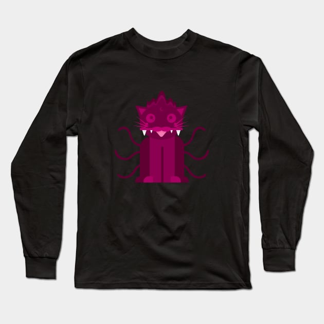 monster cute doodle C.A.T Long Sleeve T-Shirt by dodolanlaku